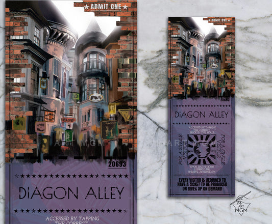 TICKET Callejón Diagon HP [Producto Fanart no oficial]