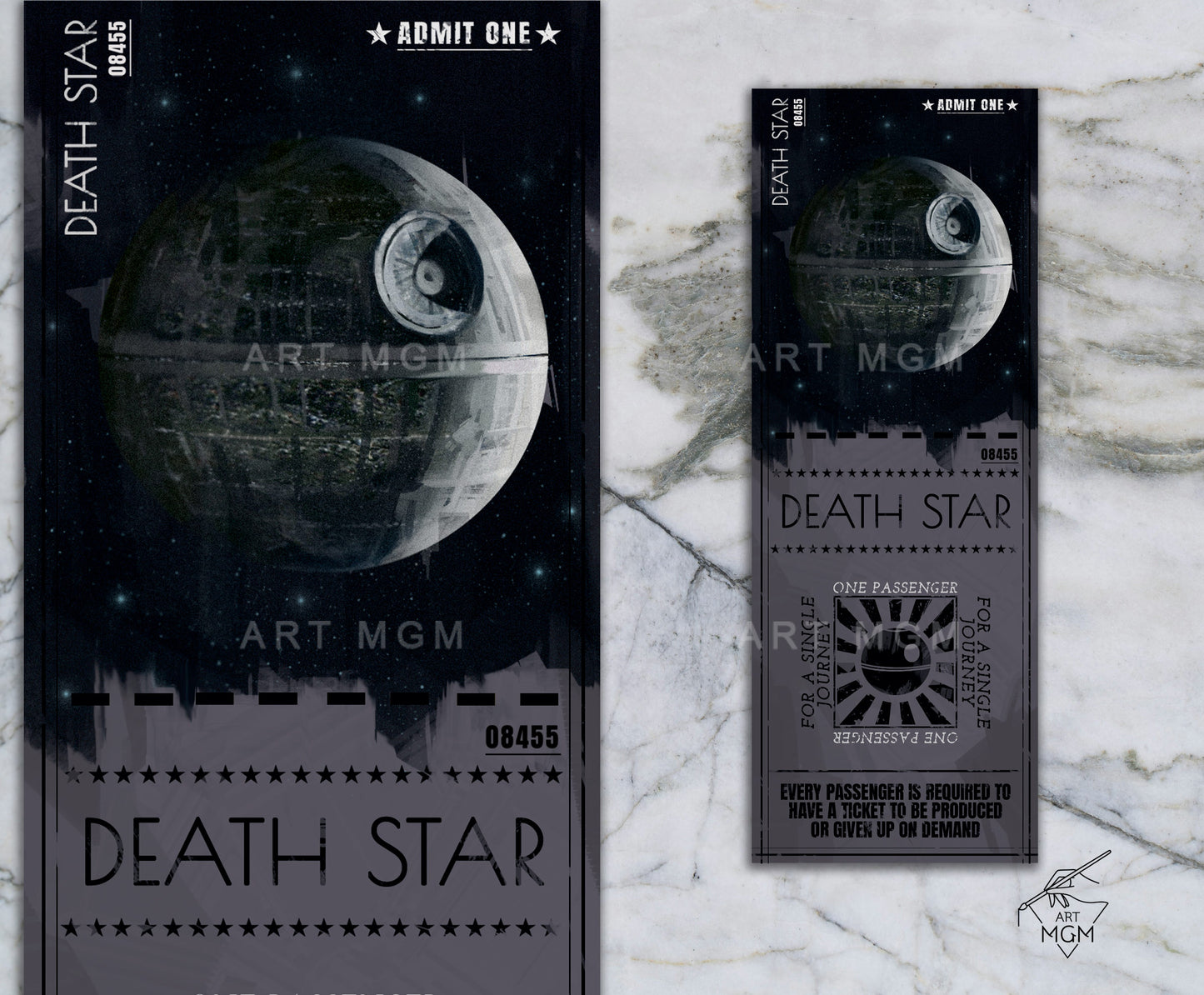 TICKET Estrella de la Muerte SW [Producto Fanart no oficial]