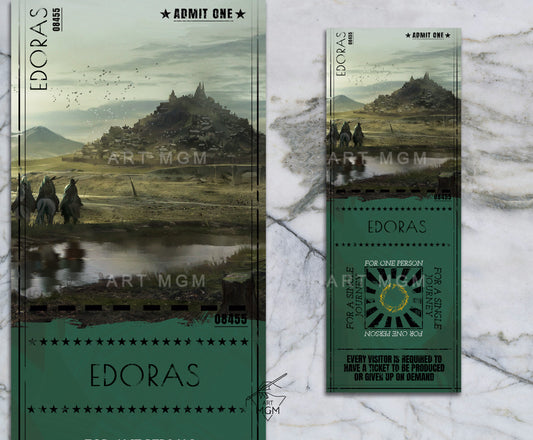 TICKET LOTR 2 Edoras [Producto Fanart no oficial]