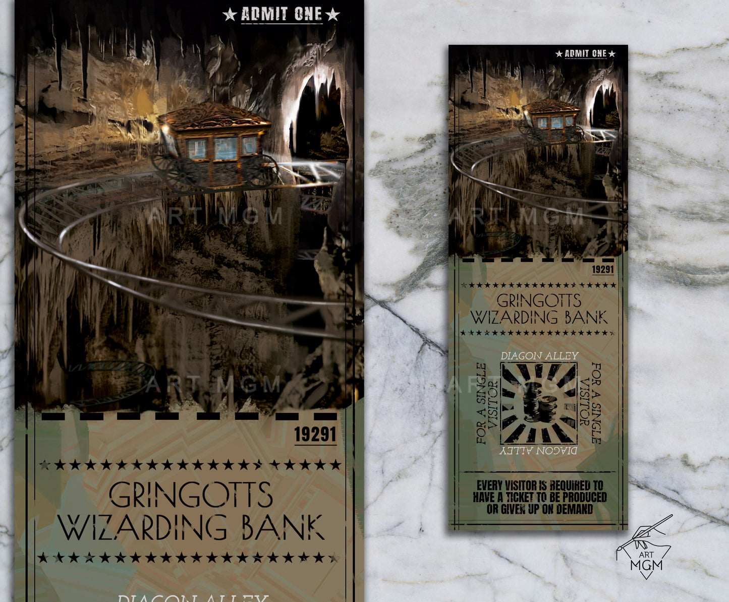 TICKET Gringotts HP [Producto Fanart no oficial]