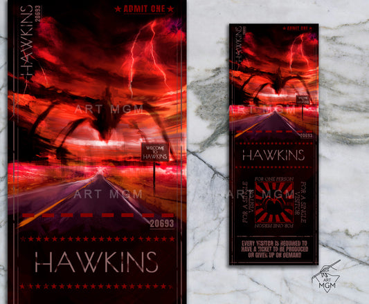 TICKET Hawkins ST [Producto Fanart no oficial]