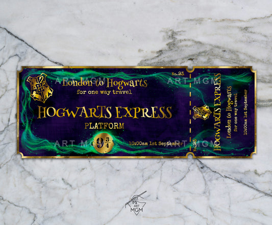 TICKET Hogwarts Express HP [Producto Fanart no oficial]