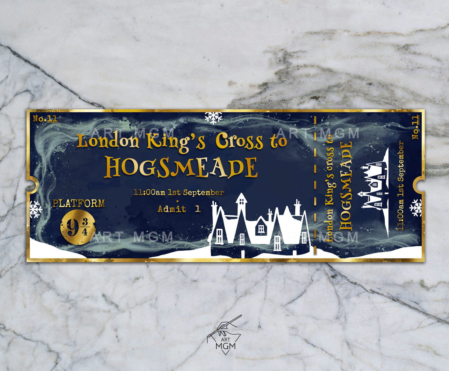 Hogsmeade HP TICKET [Unofficial Fanart Product]