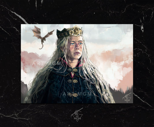 LÁMINA Rhaenyra coronada HOTD [Producto Fanart no oficial]