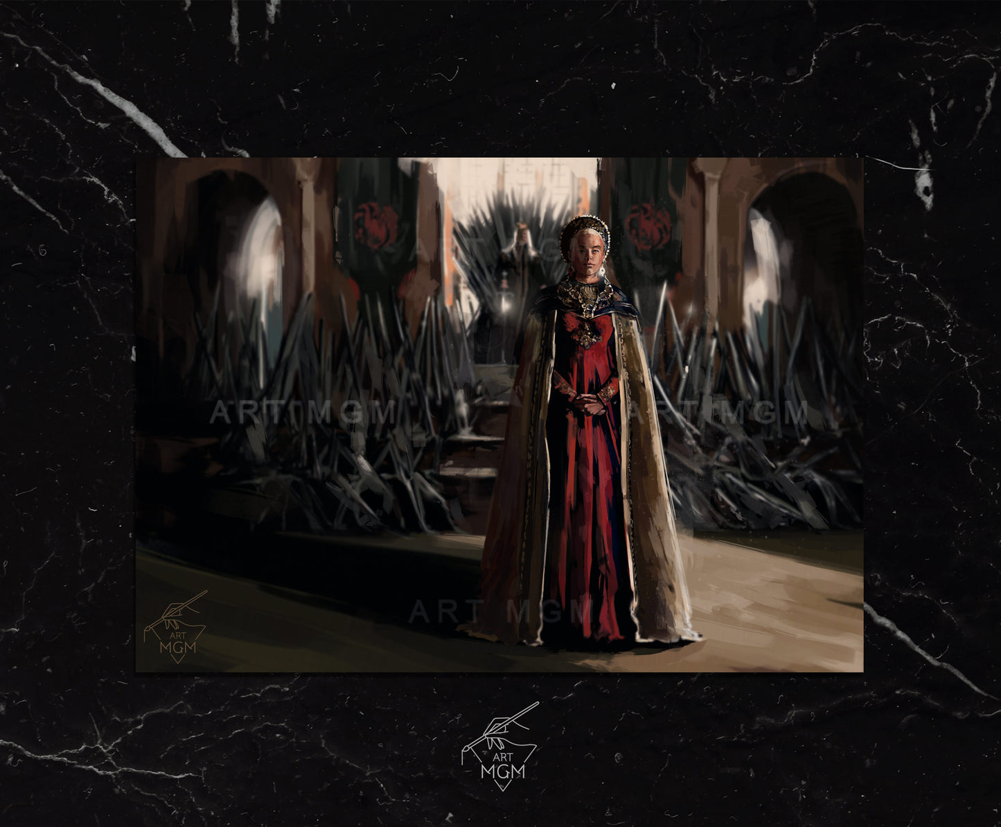 LÁMINA Rhaenyra trono HOTD [Producto Fanart no oficial]