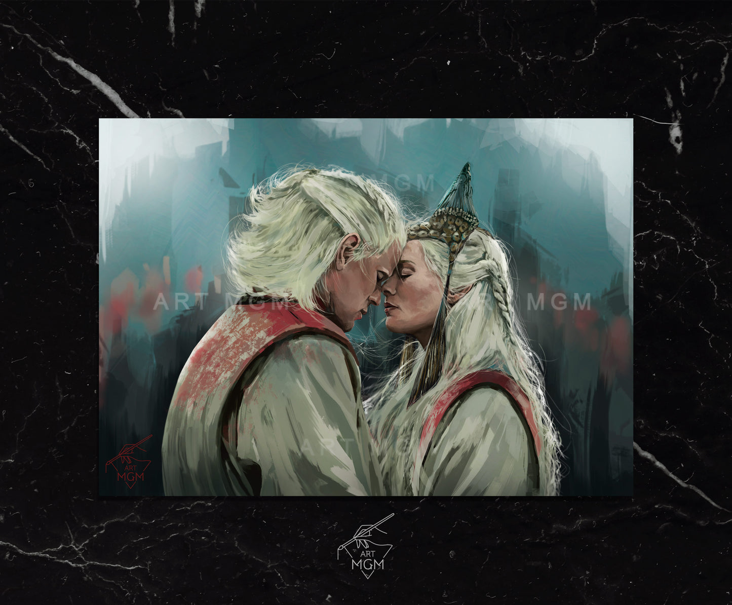 LÁMINA Daemon y Rhaenyra HOTD [Producto Fanart no oficial]