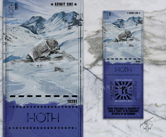 TICKET Hoth SW [Producto Fanart no oficial]