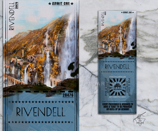 TICKET Rivendell TLOTR [Producto Fanart no oficial]