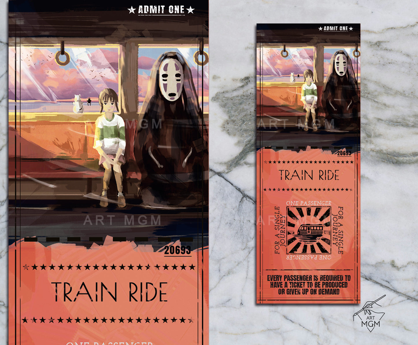 TICKET Chihiro Train SG [Unofficial Fanart Product]