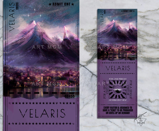 TICKET Velaris ACOTAR [Producto Fanart no oficial]