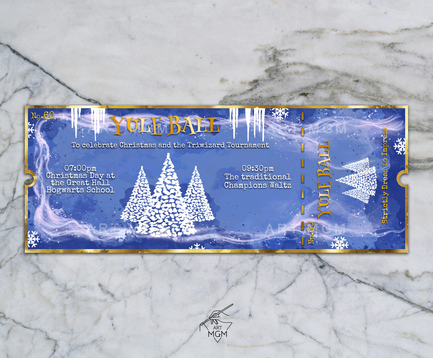 TICKET Yule Ball HP [Producto Fanart no oficial]